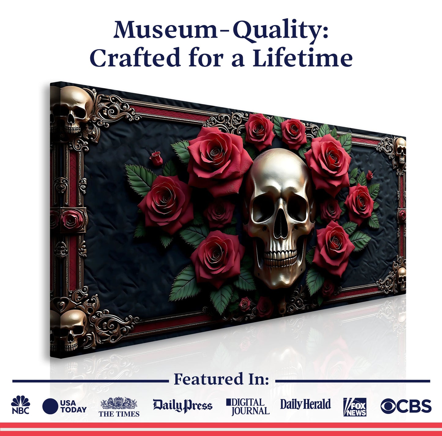 3D Vintage Skull Wall Art Decor