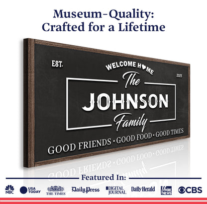 Welcome Home Canvas Wall Sign