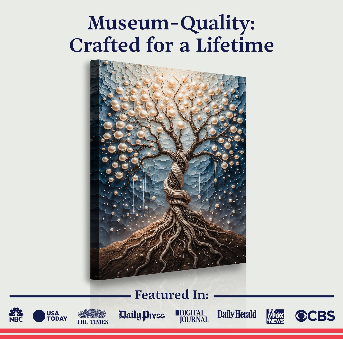 Pearl Tree Canvas Wall Art