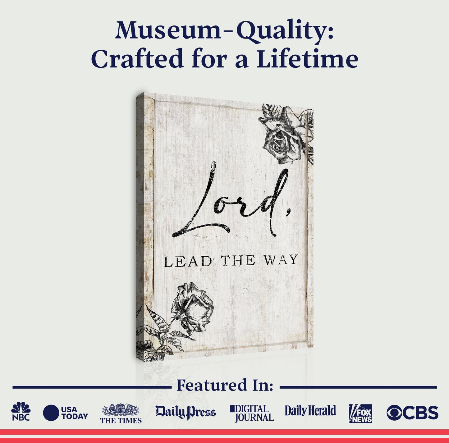 Lord Lead The Way Faith Canvas Sign