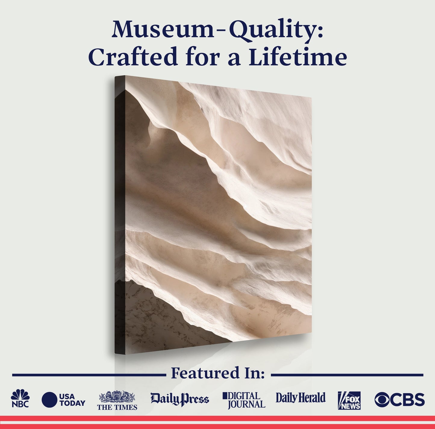 Light Neutral Impasto Canvas Wall Art