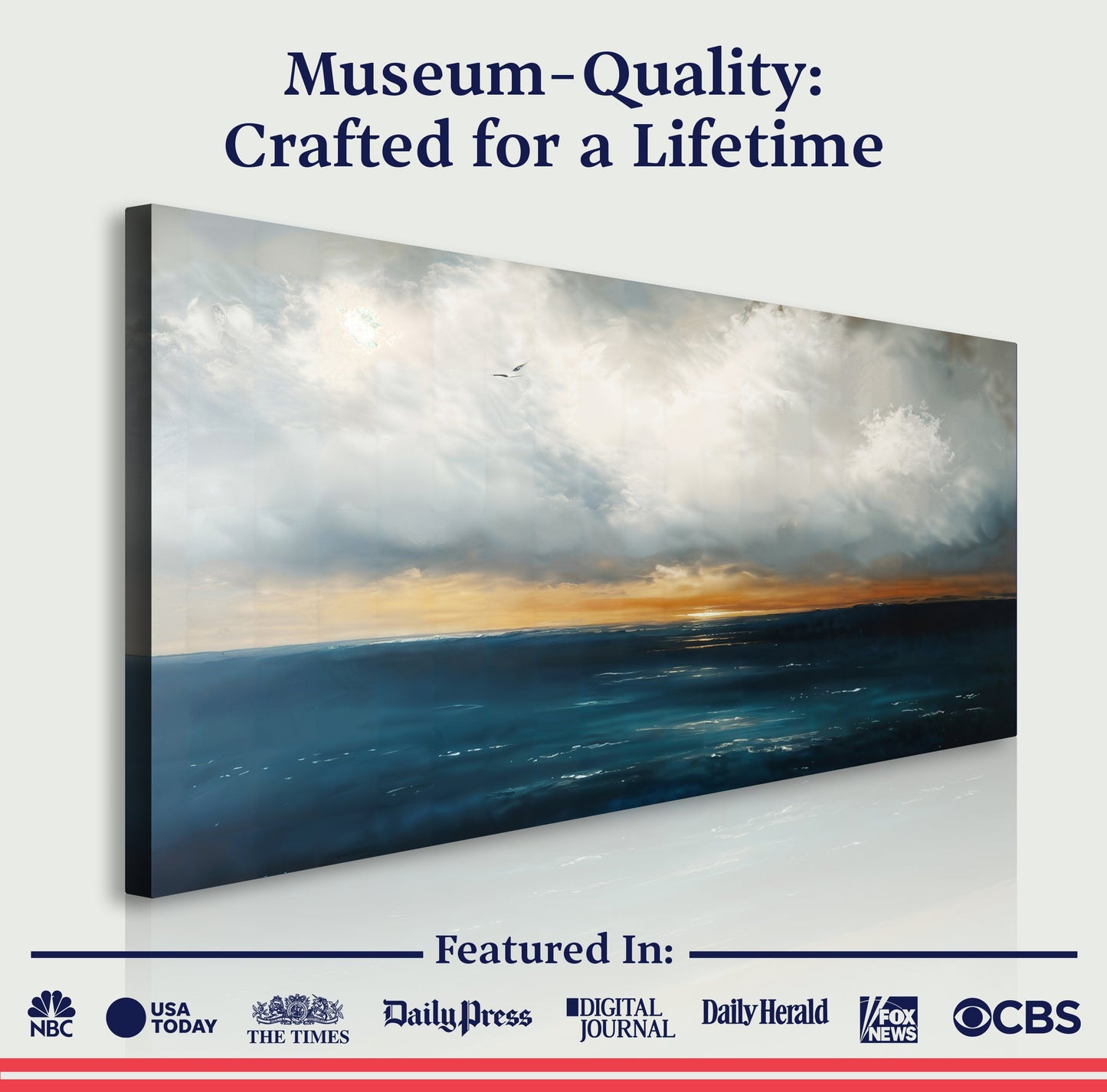 Waterscape Abstract Canvas Wall Art III