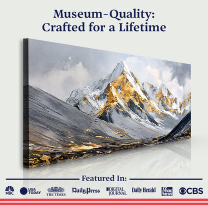 Mountain Range Minimalist Canvas Wall Art