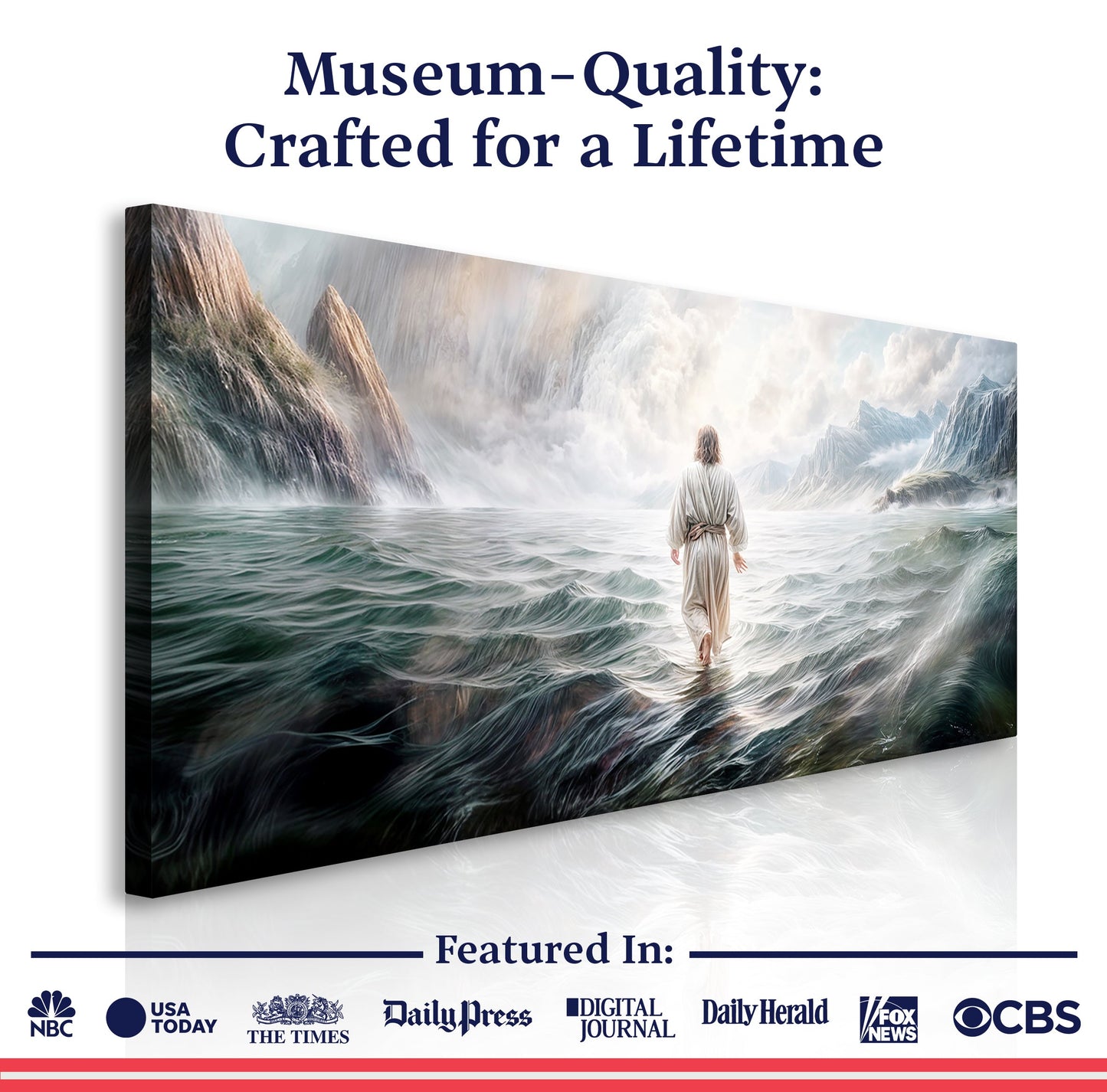 Walking on Water Faith Canvas Wall Art II