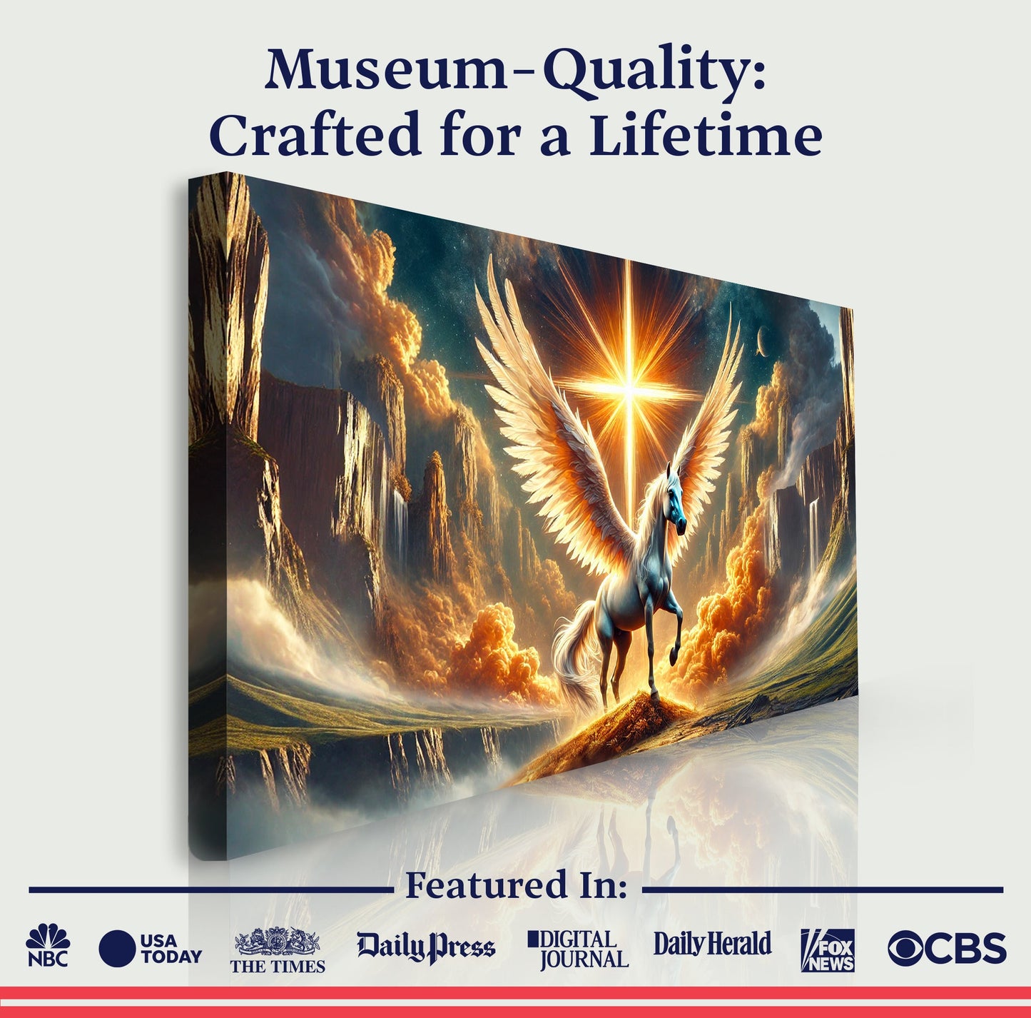 3D Horse Faith Canvas Wall Art V