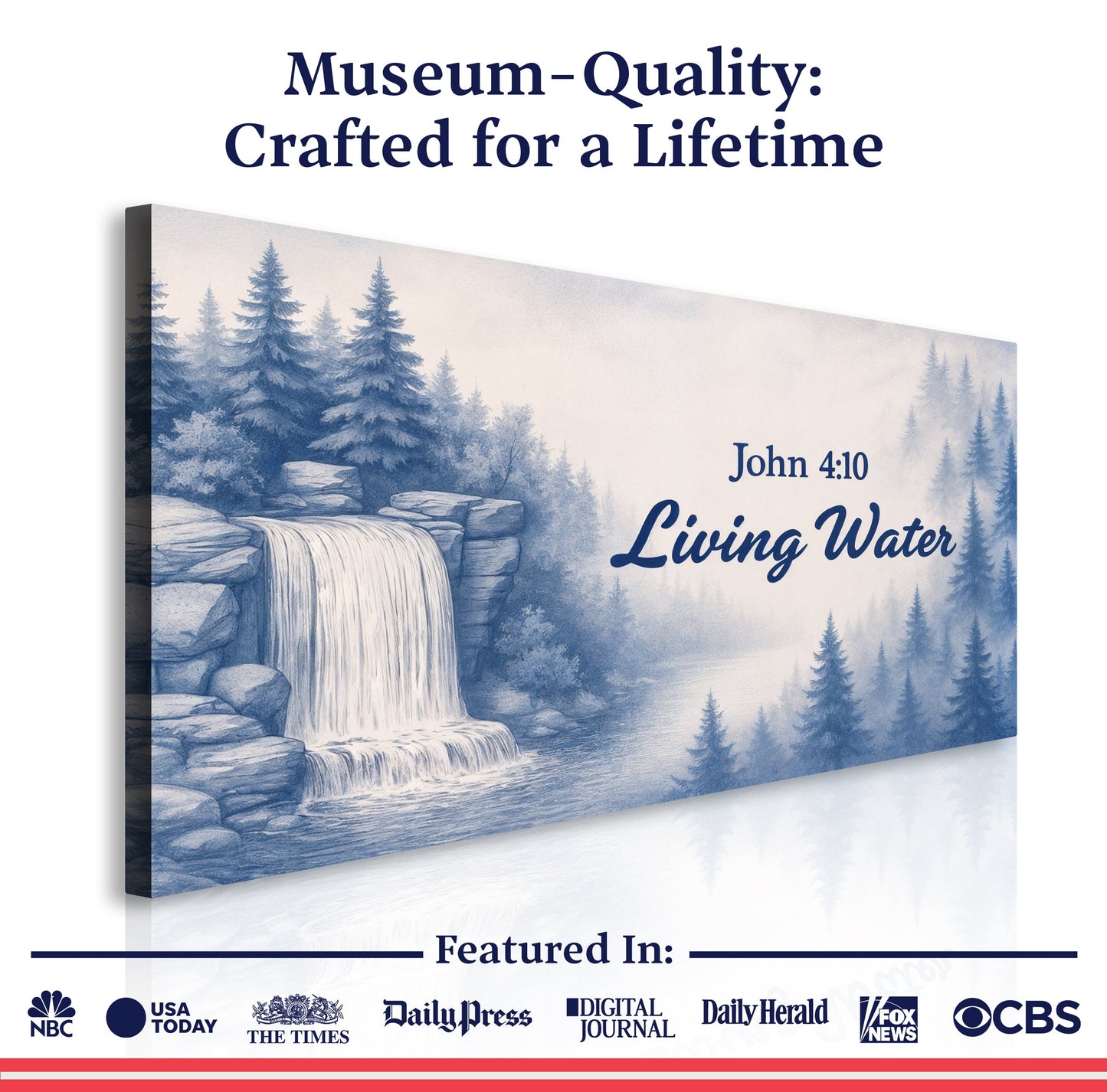 Living Water John 4:10 Faith Canvas Sign