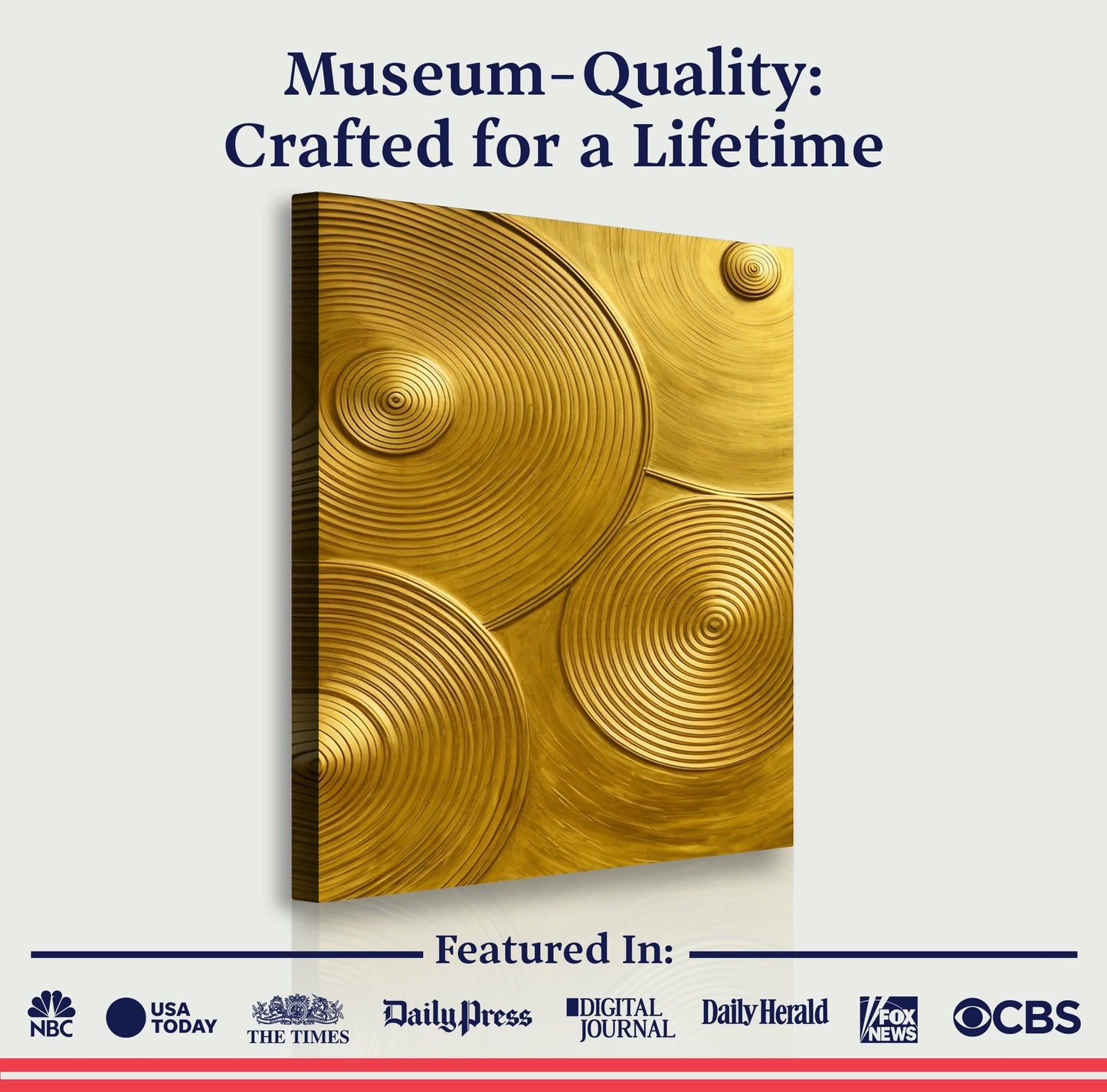 Gold Symphony Abstract Canvas Wall Art - Modern Print