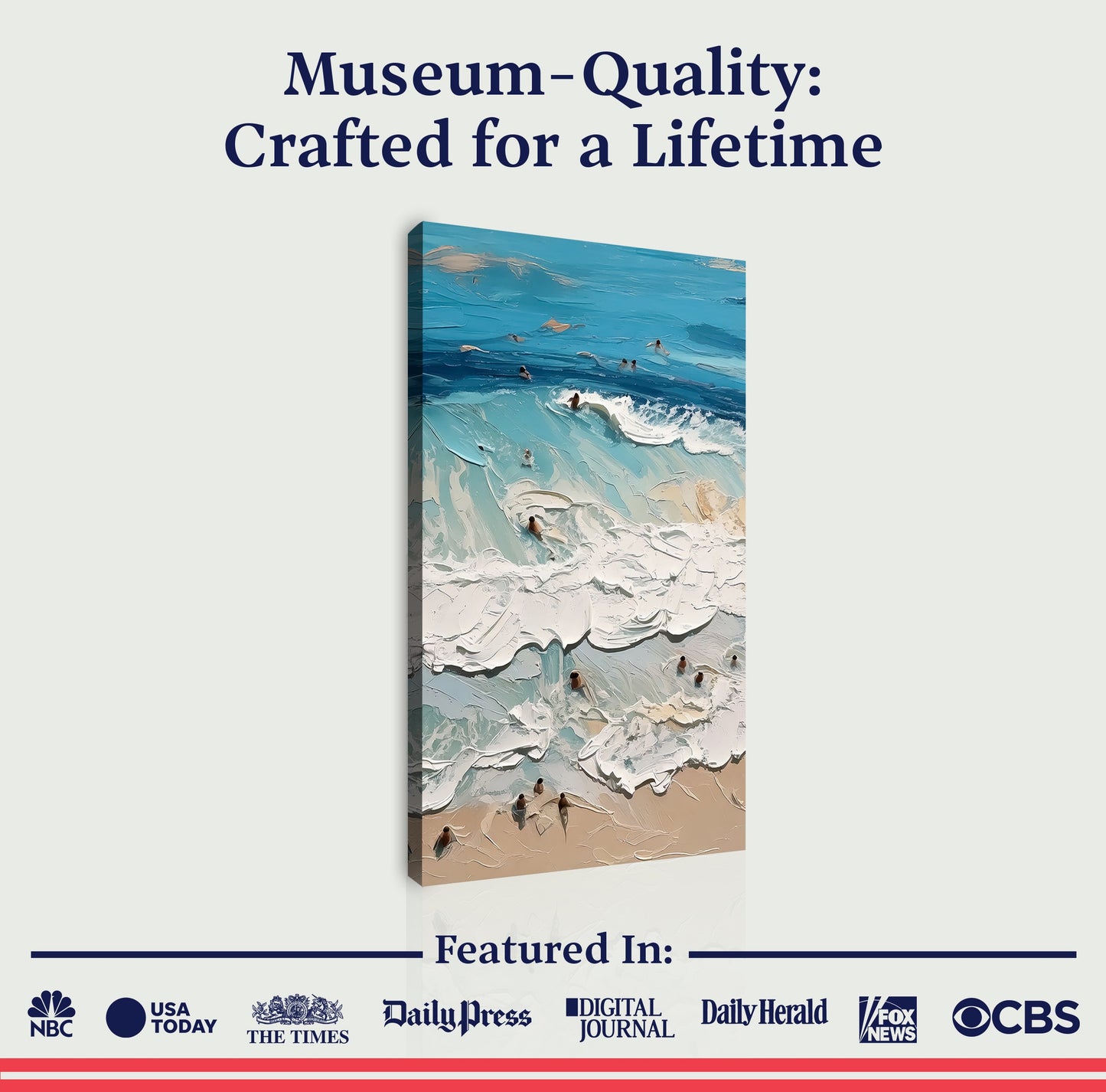 Beach Days Coastal Canvas Wall Art XVIII