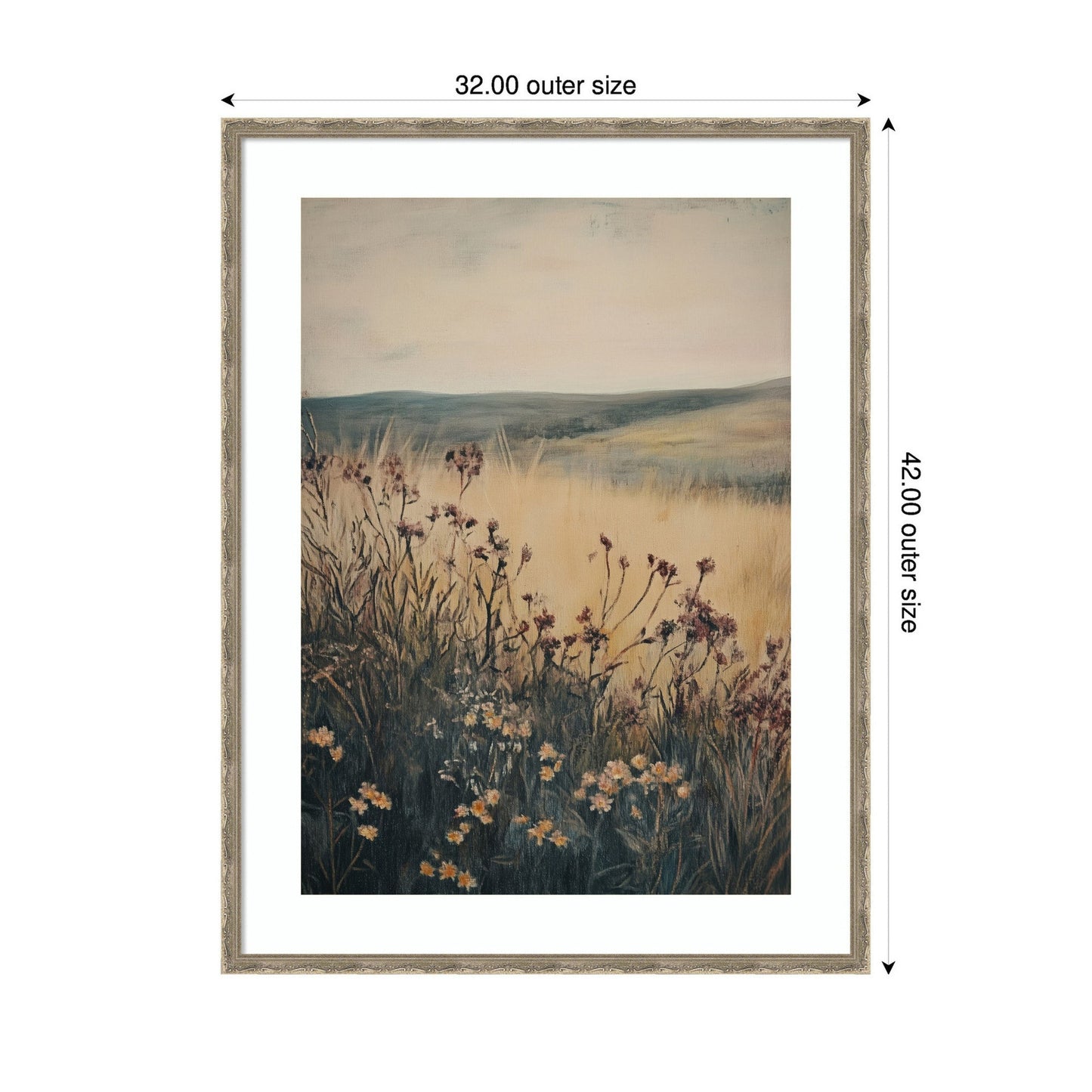 Wildflower Meadow Landscape Framed Wall Art