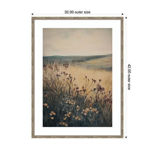 Wildflower Meadow Landscape Framed Wall Art