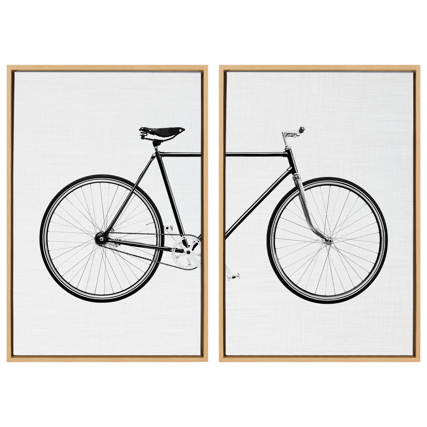 Sylvie Bicycle Framed Canvas by Simon Te of Tai Prints