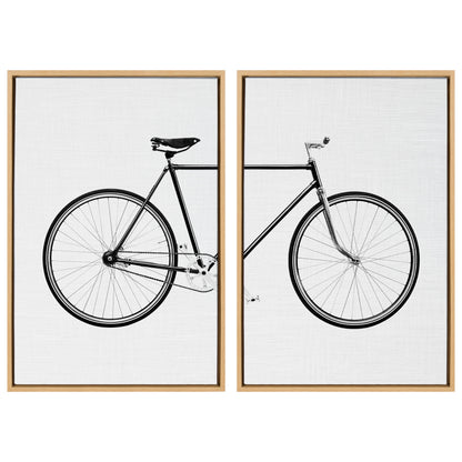 Bicycle Framed Canvas Wall Art Set