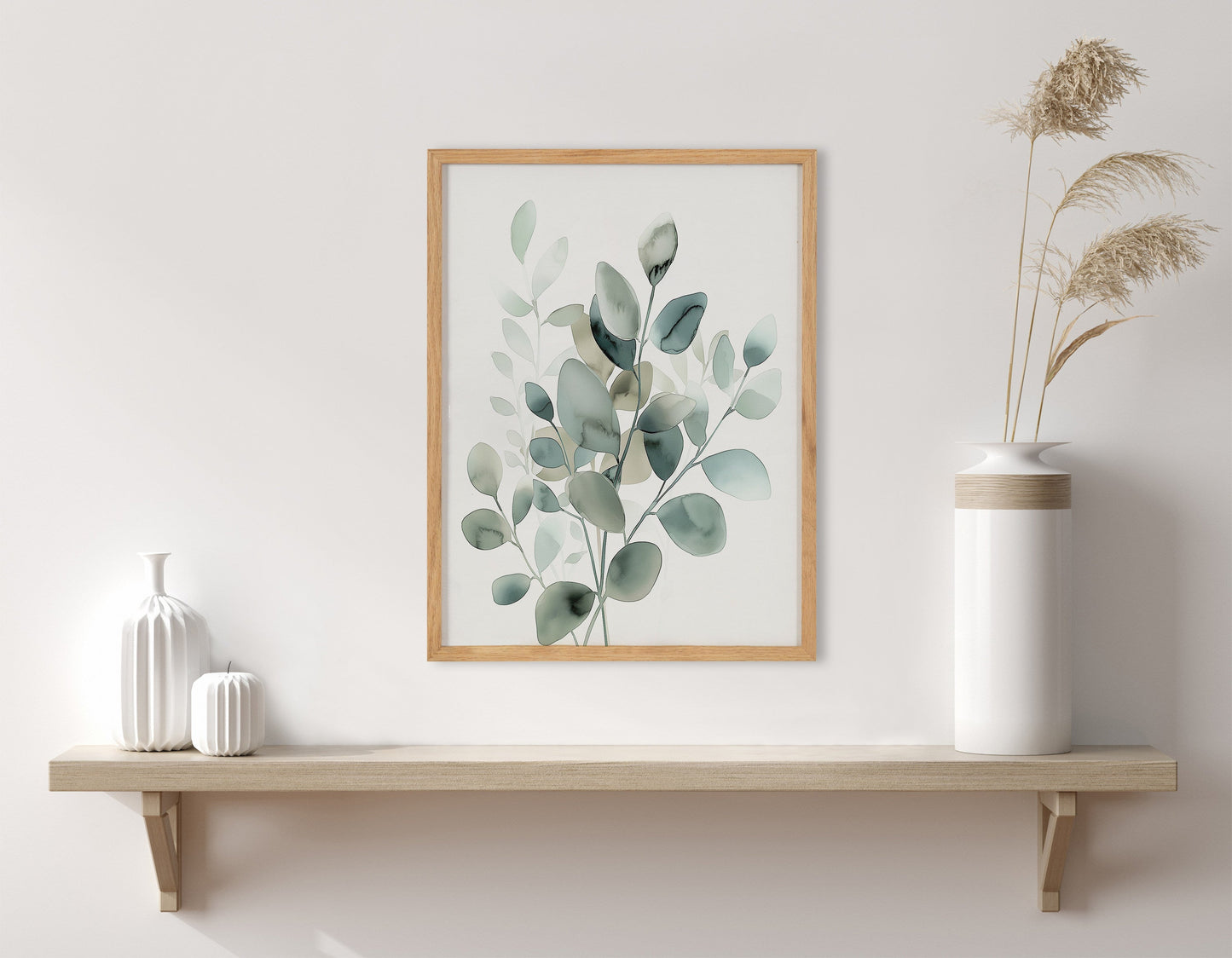Eucalyptus Watercolor Botanical Framed Wall Art