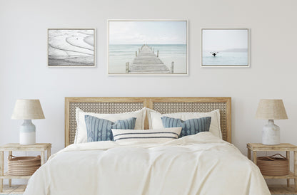 Ocean Beach Framed Canvas Art Set