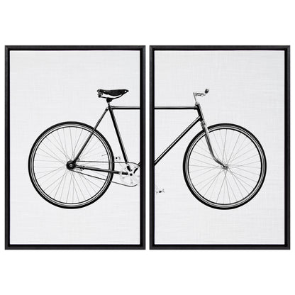 Bicycle Framed Canvas Wall Art Set