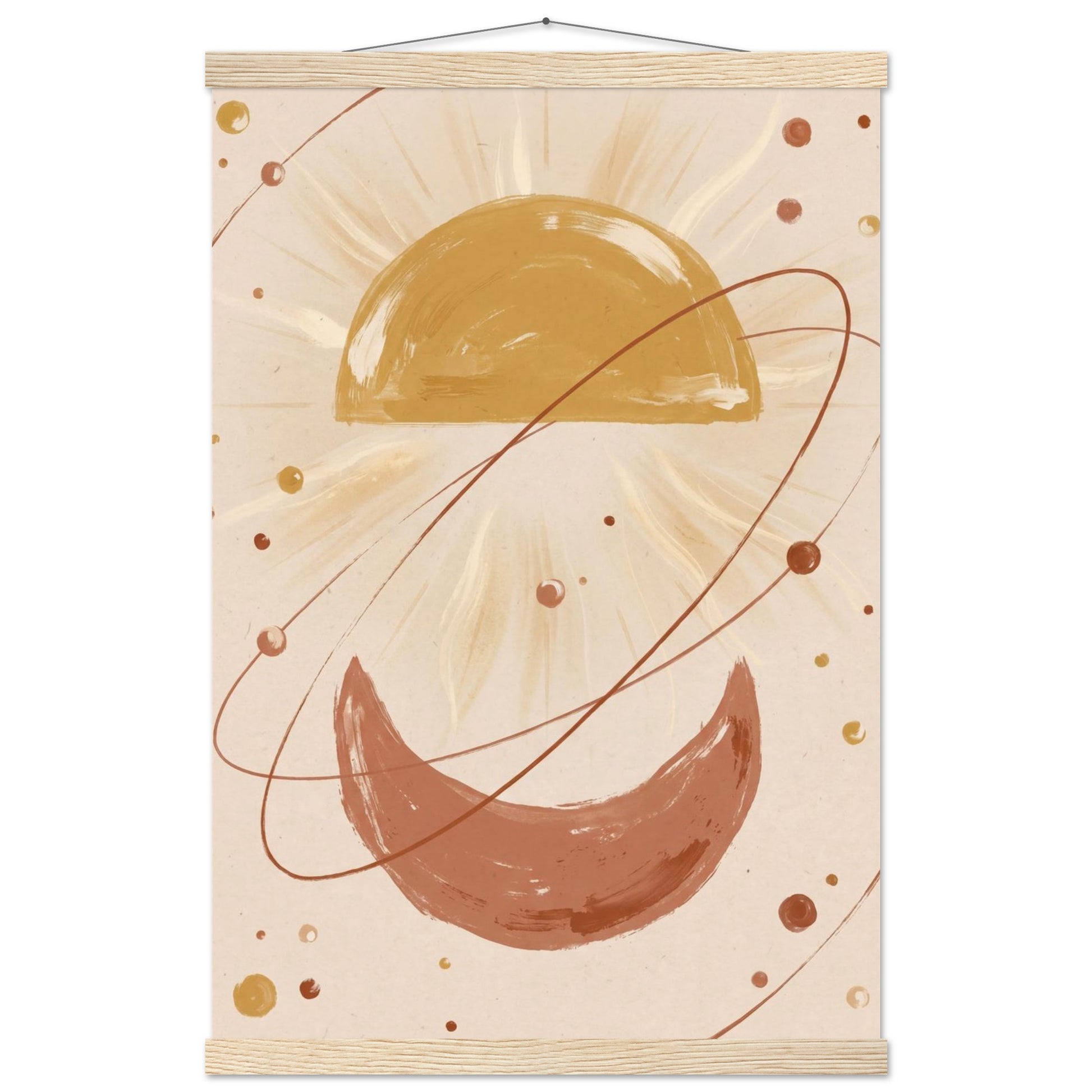 Golden Arc Celestial Boho Wall Art - 20x25 cm / 8x10″ / Museum-Quality Matte Paper Poster - Sparkycare