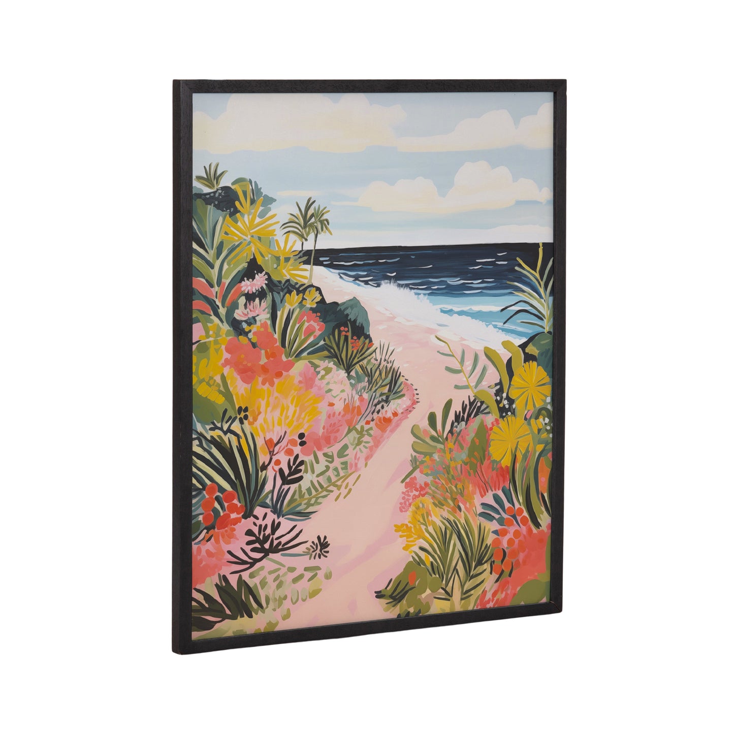 Tropical Ocean Path Coastal Framed Wall Art