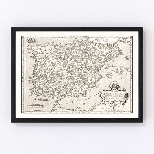 Vintage map of Portugal, 1570