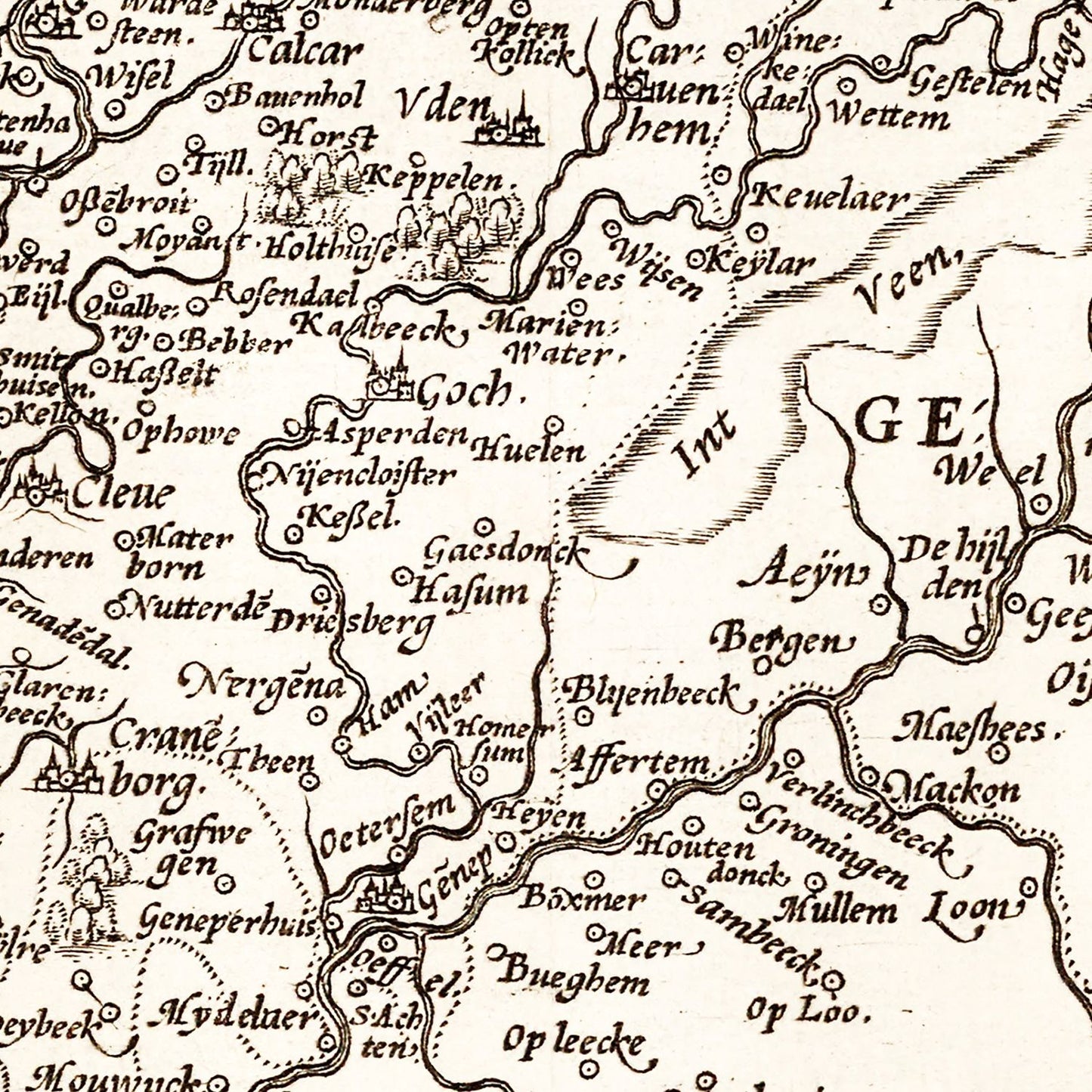 Vintage Map of Germany, 1570