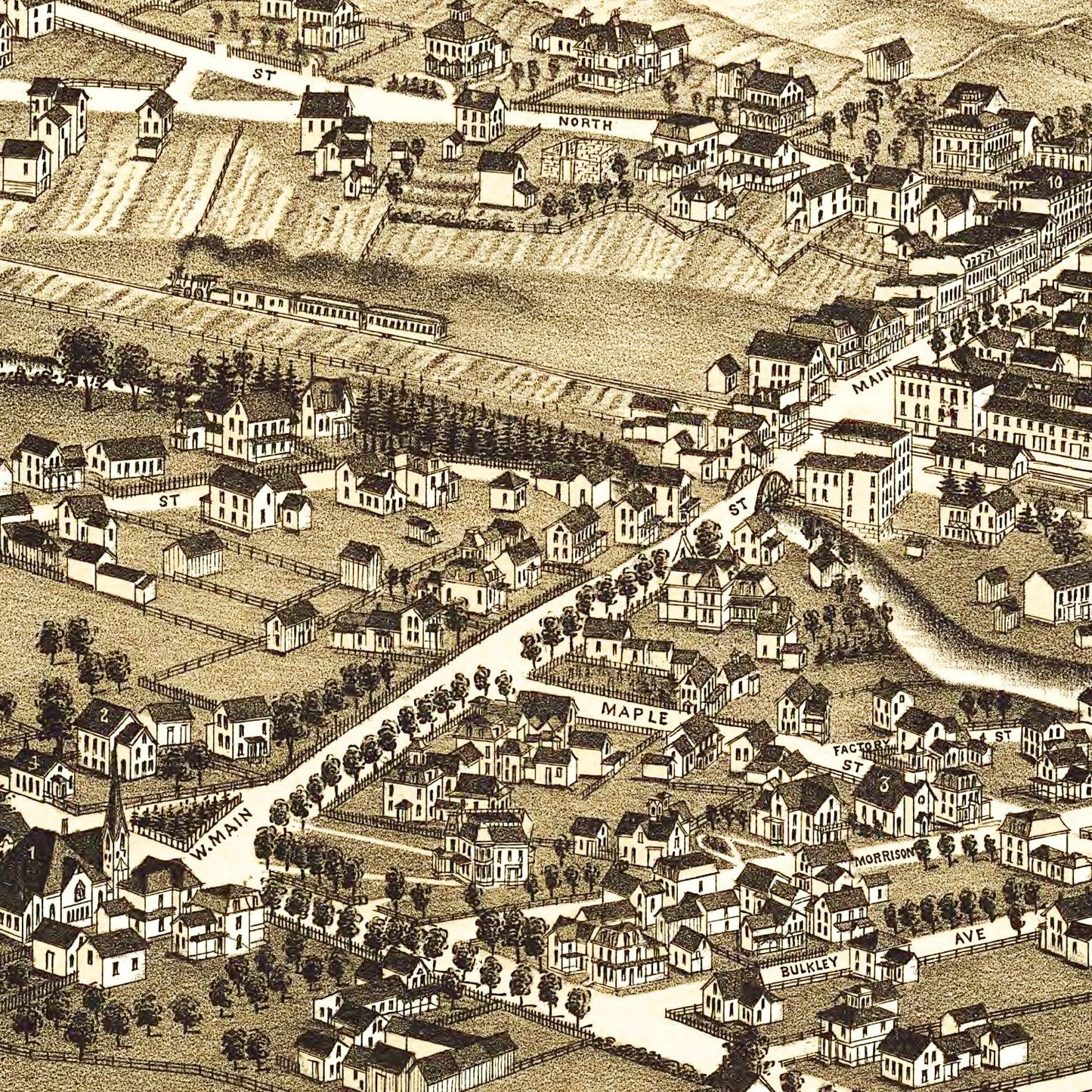 Vintage Map of Granville, New York, 1886