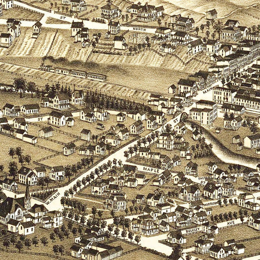 Vintage Map of Granville, New York, 1886