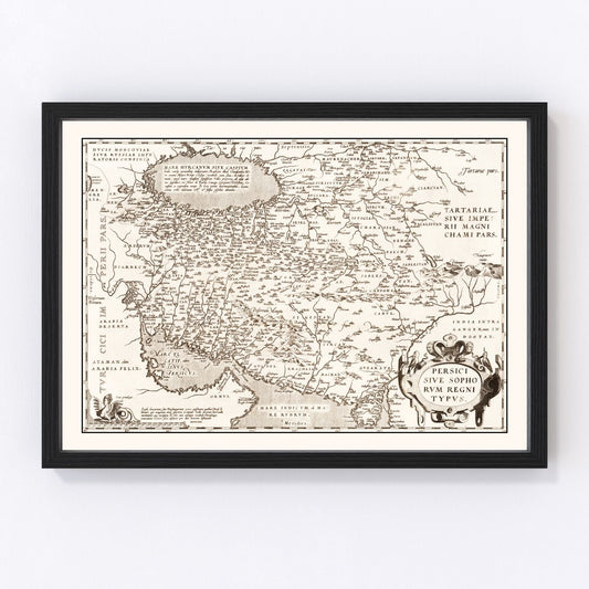 vintage map of the Persian Empire, 1570
