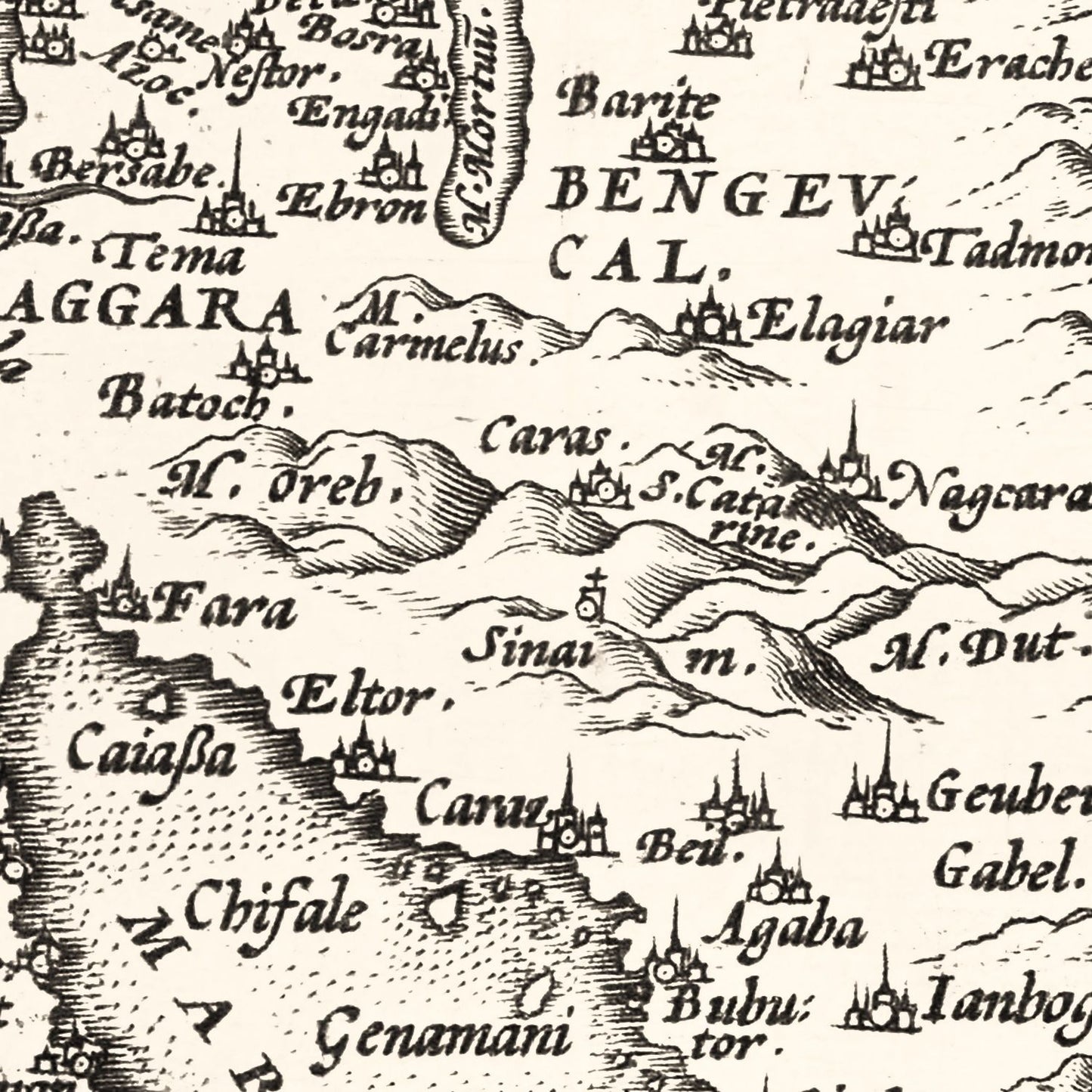 Vintage Map of the Turkish Empire, 1570