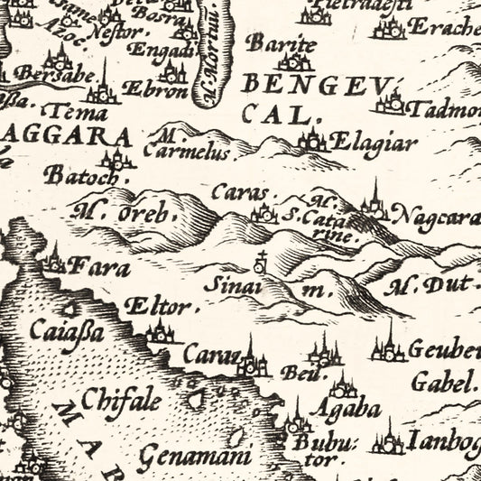 Vintage Map of the Turkish Empire, 1570