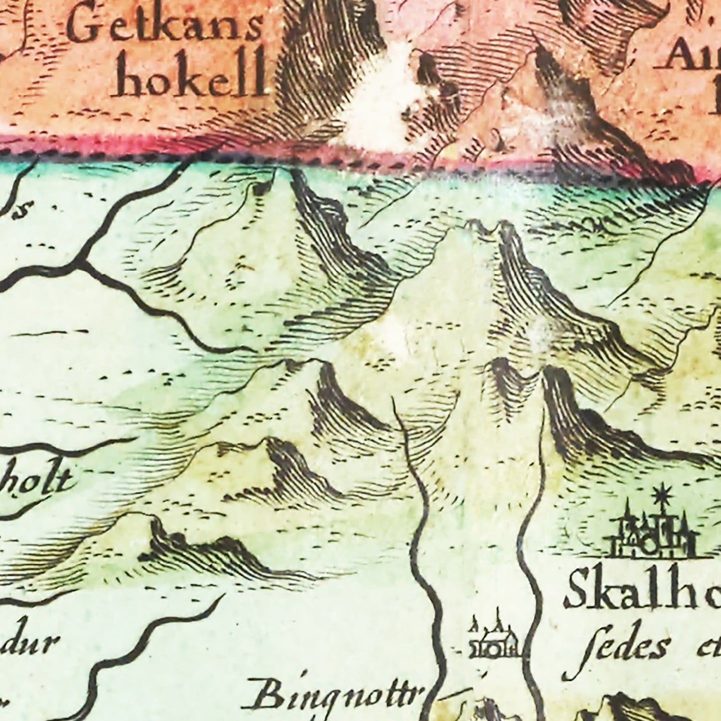 Vintage Map of Iceland, 1665