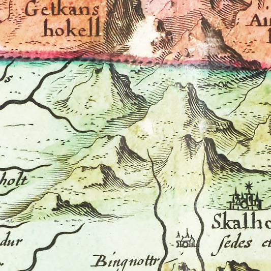 Vintage Map of Iceland, 1665