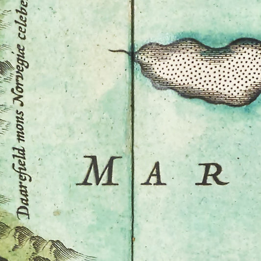 Vintage Map of Oslo, Norway, 1665