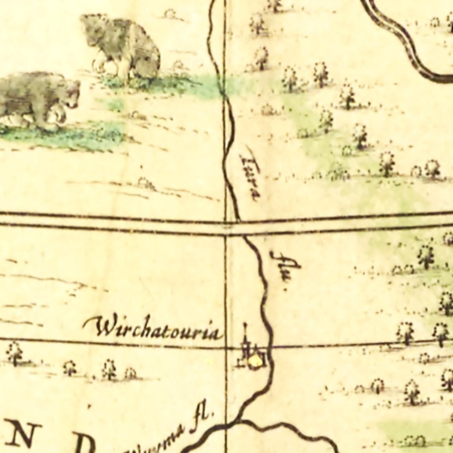 Vintage Map of Russia, 1665