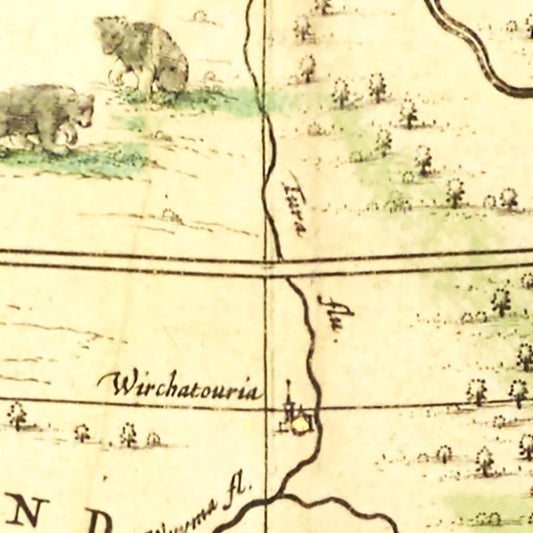 Vintage Map of Russia, 1665