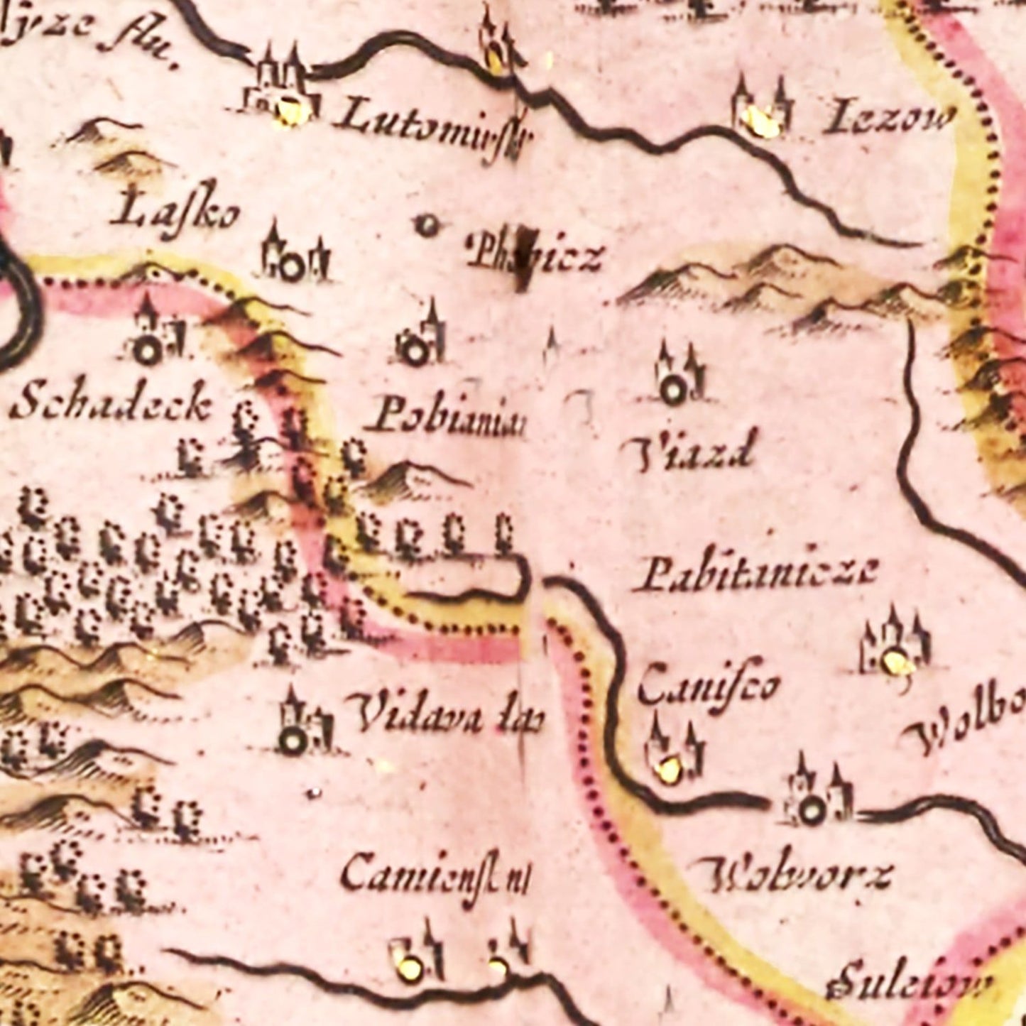 Vintage Map of Poland, 1665 (I)
