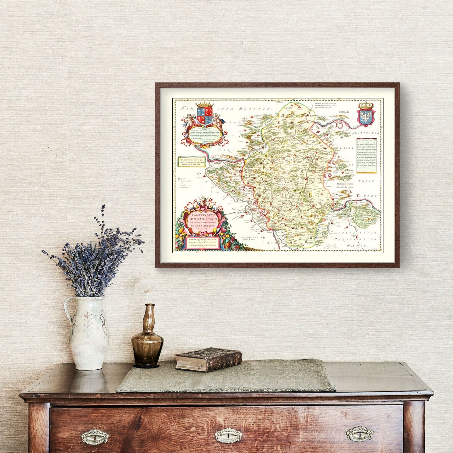 Vintage Map of Poland, 1665 (II)