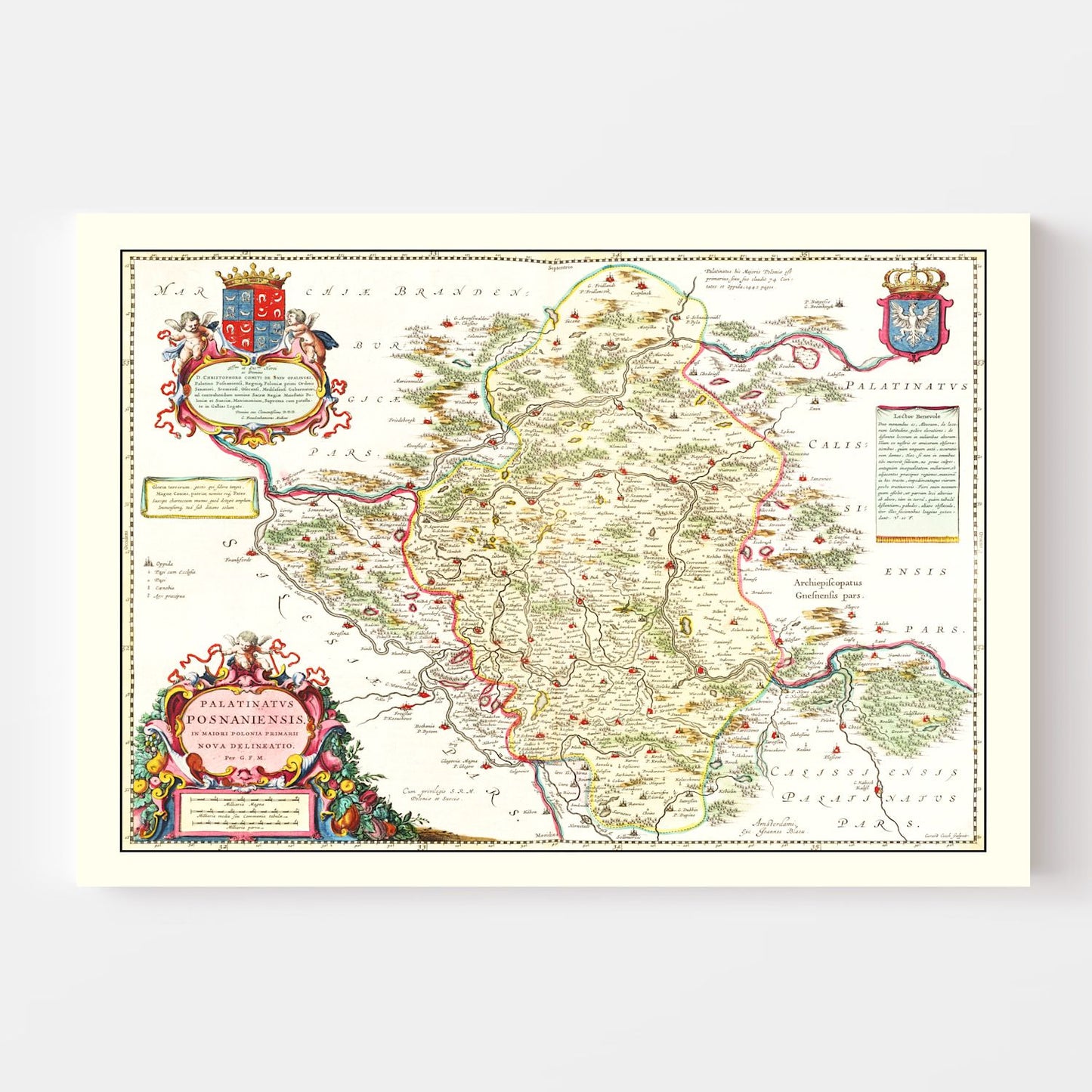 Vintage Map of Poland, 1665 (II)