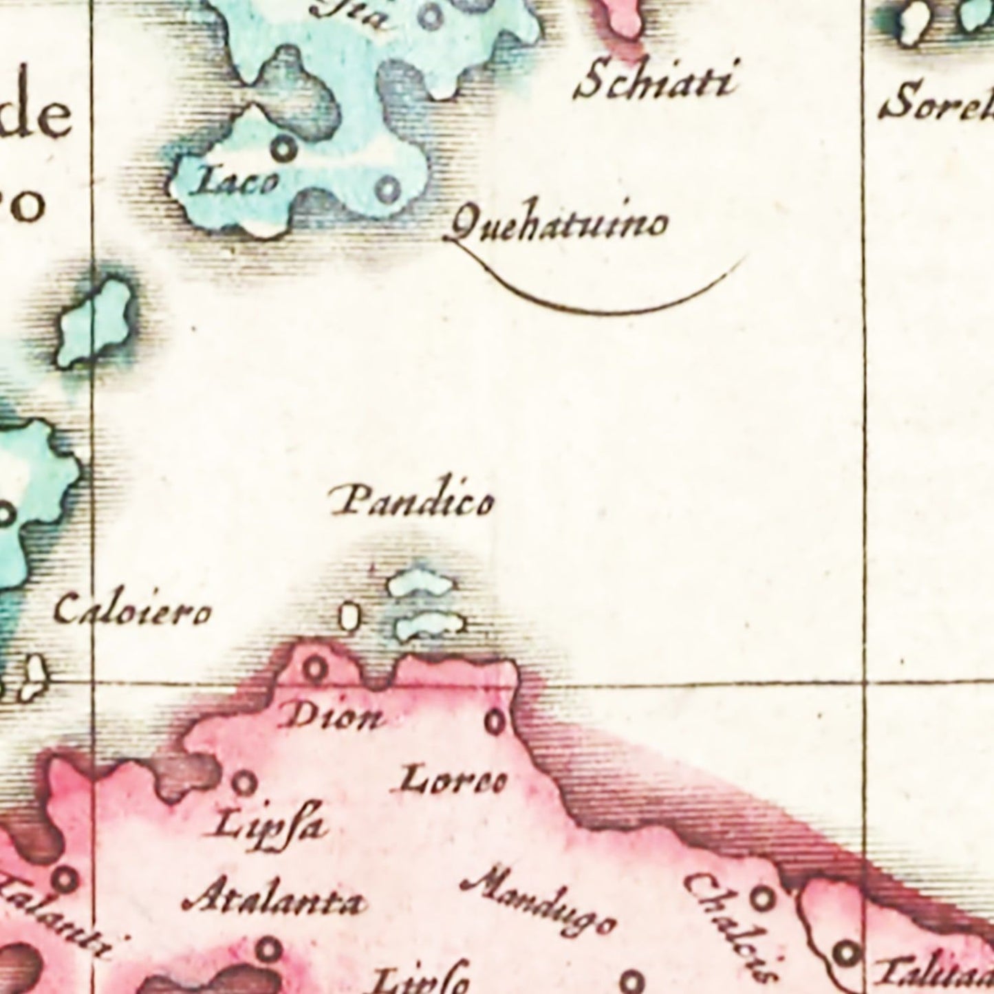 Vintage Map of Greece, 1665