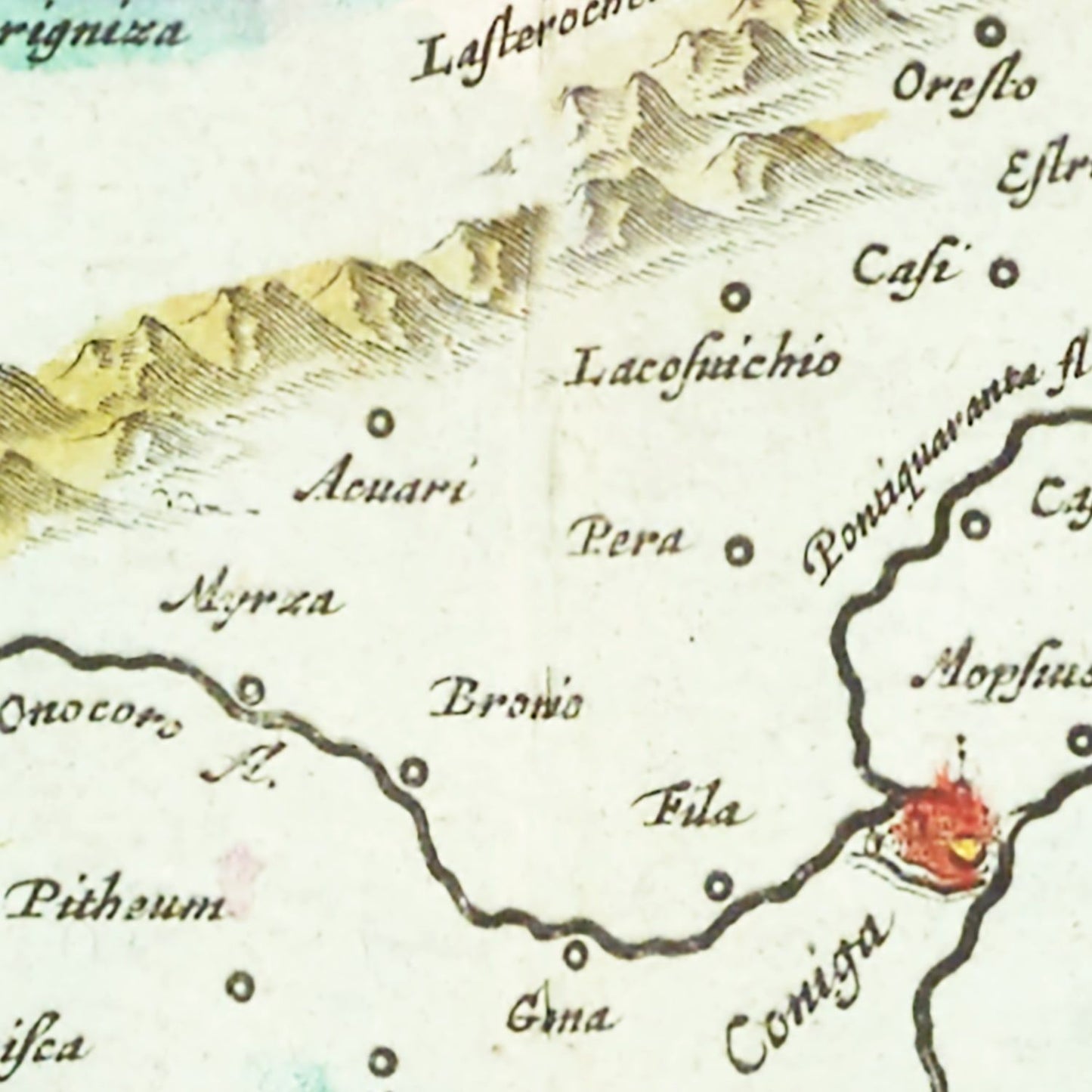 Vintage Map of Macedonia & Greece, 1665
