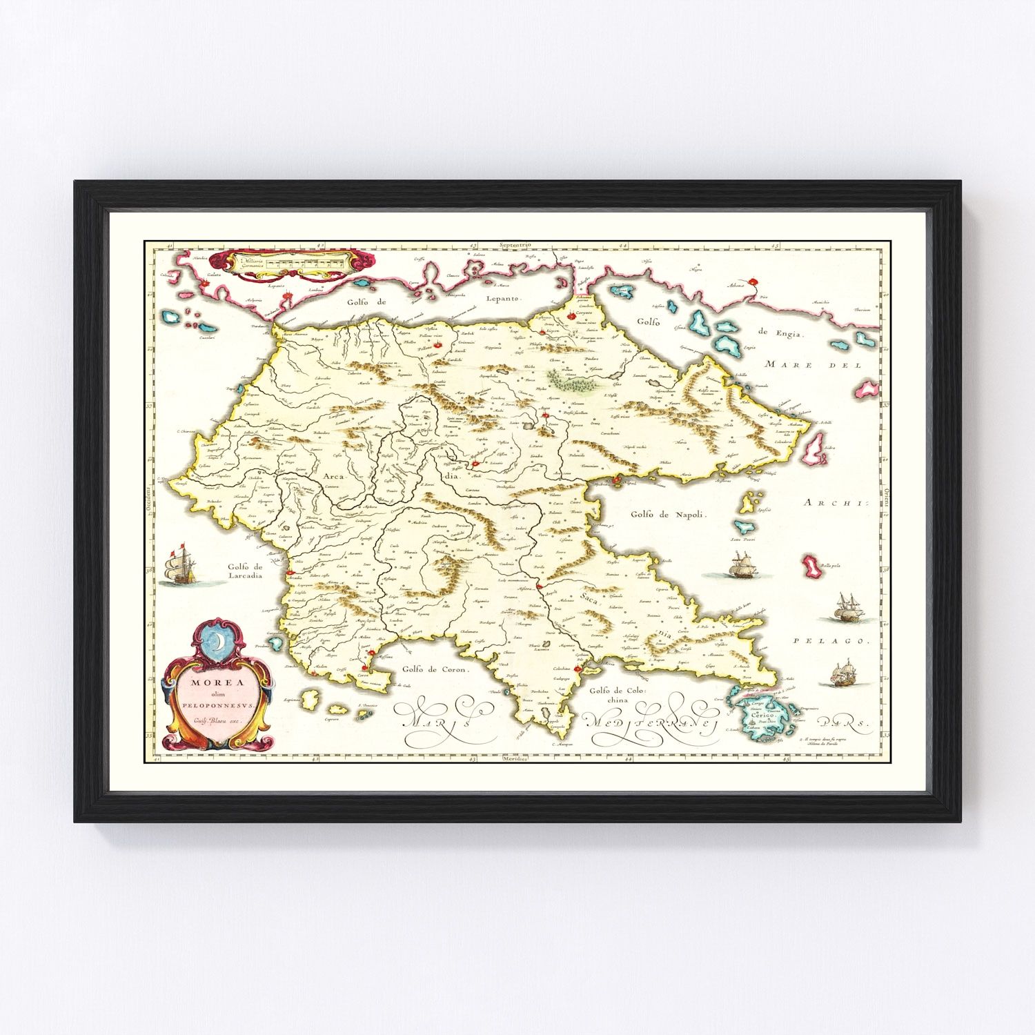 vintage map of the Ottoman Empire, 1665