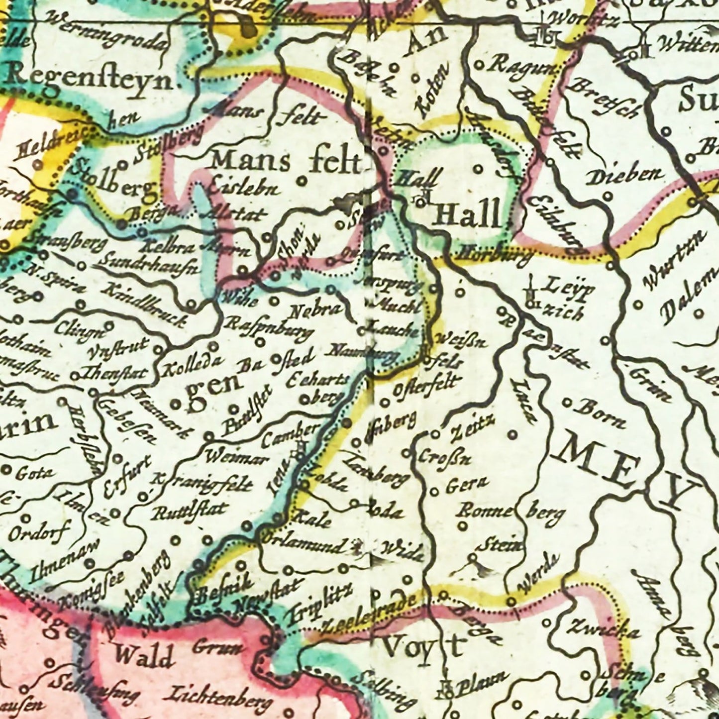 Vintage Map of Germany, 1665