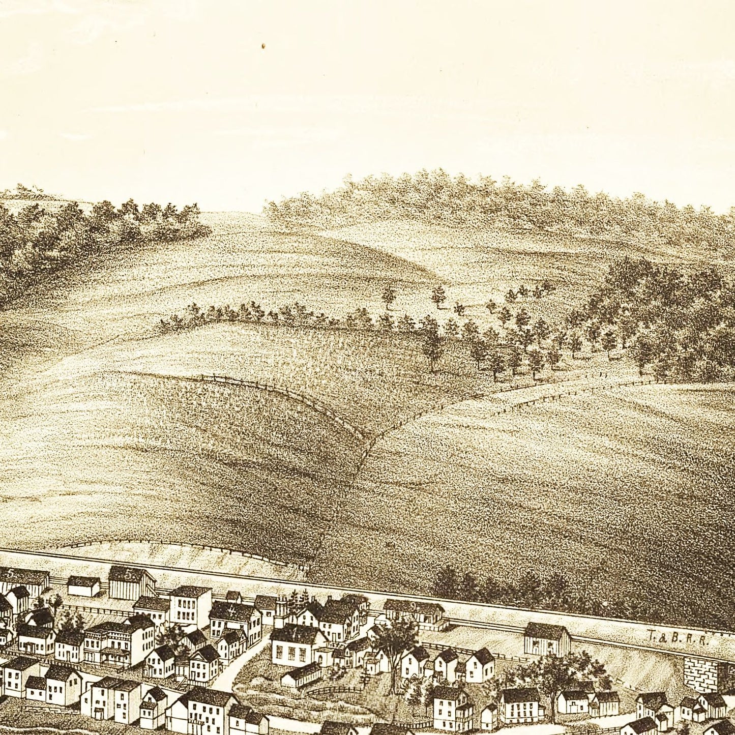 Vintage Map of Johnsonville, New York, 1887