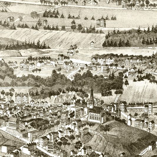 Vintage Map of Kingston, New York, 1875