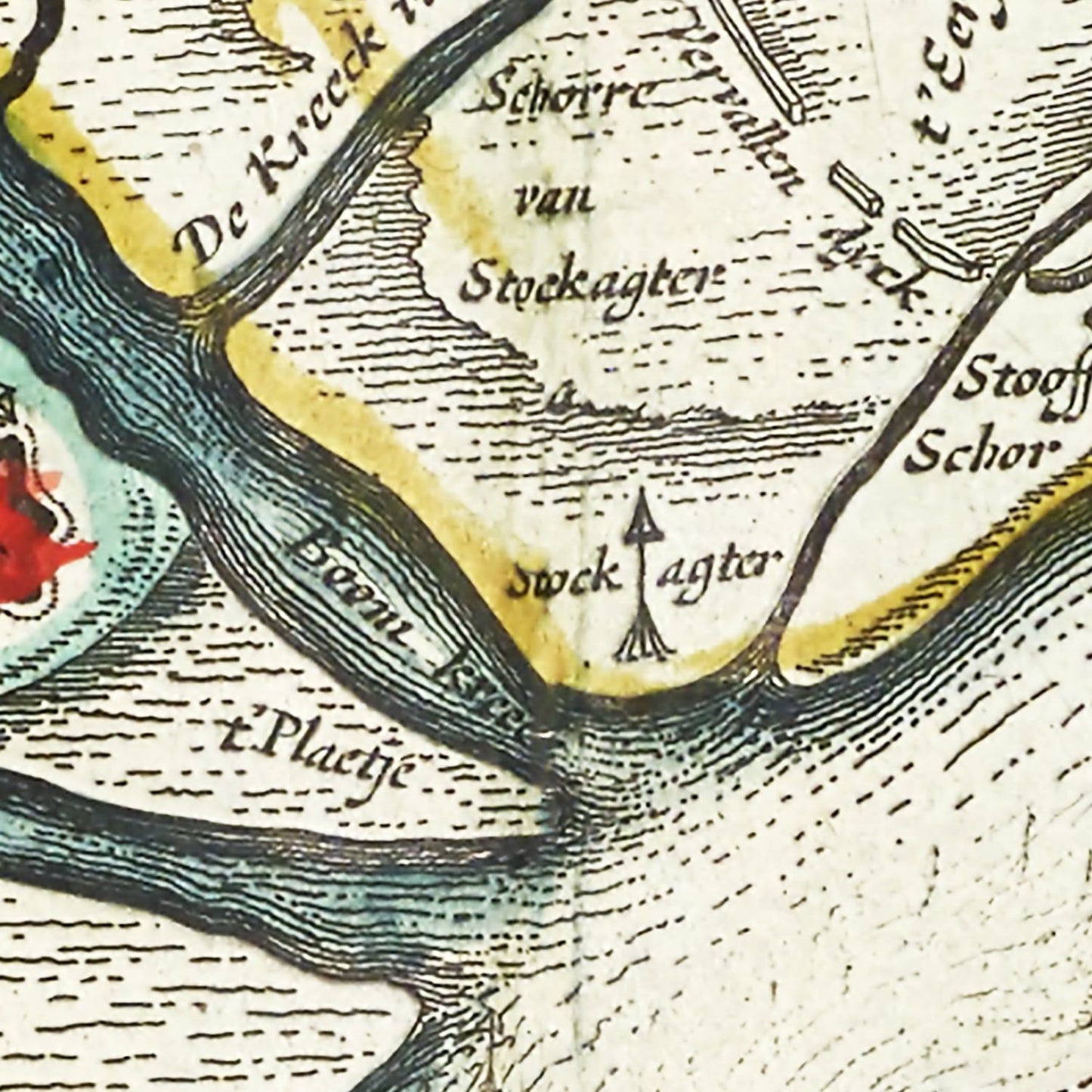 Vintage Map of Antwerp, Belgium, 1665