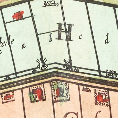 Vintage Map of Zijpe, Holland, 1665