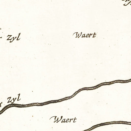 Vintage Map of Koegras, Holland, 1665