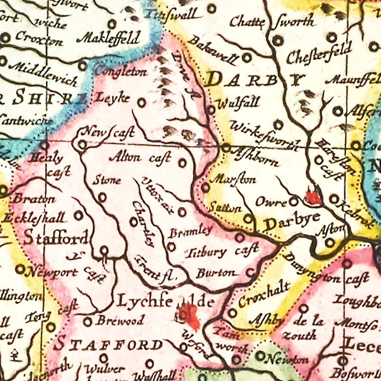 Vintage Map of the United Kingdom, 1665