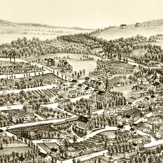 Vintage Map of Marlborough, New York, 1891