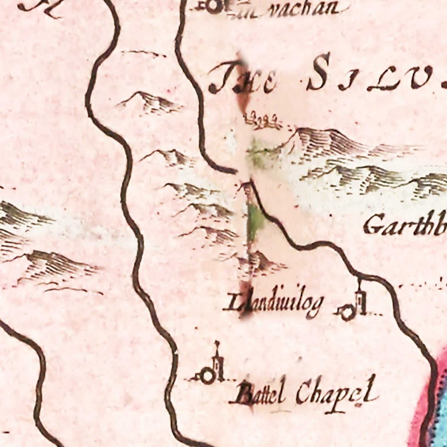 Vintage Map of Brecknockshire, Wales 1665