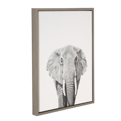 Sylvie Elephant Framed Canvas by Simon Te of Tai Prints