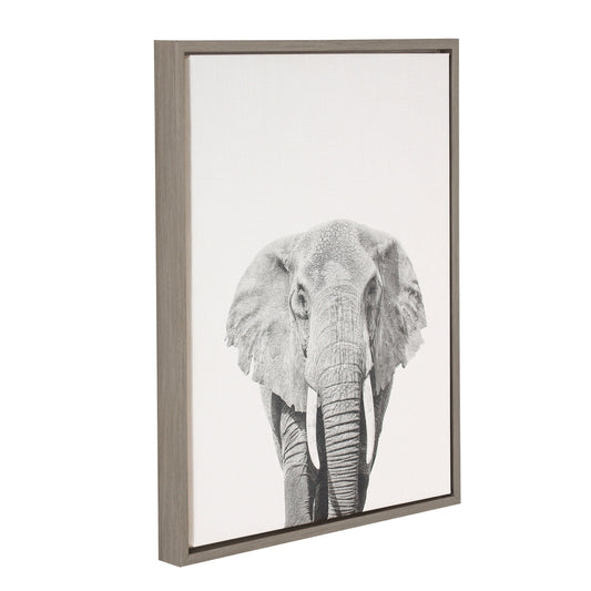 Elephant Framed Canvas Wall Art